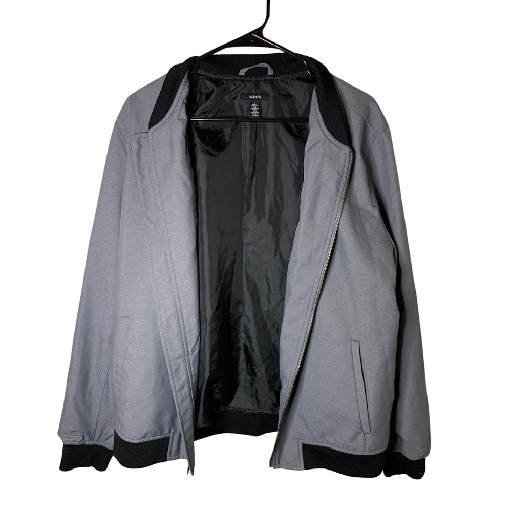 Alfani Black and Grey Zip Up Jacket Size Large